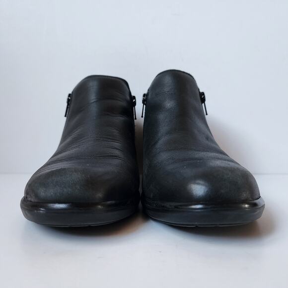 NAOT Helm Boots Womens Size 39 EU 8.5 US Black Raven Leather Suede Ankle Booties - Picture 4 of 14